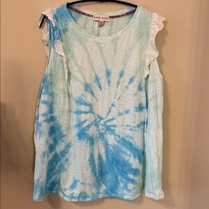 Knox Rose Mint and Sky Blue Tie-Dye Tank Top